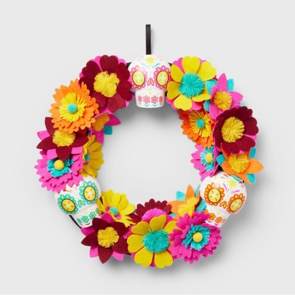 New Día de Muertos Calavera and Flower Wreath - Designed with Luis Pinto - Picture 1 of 3